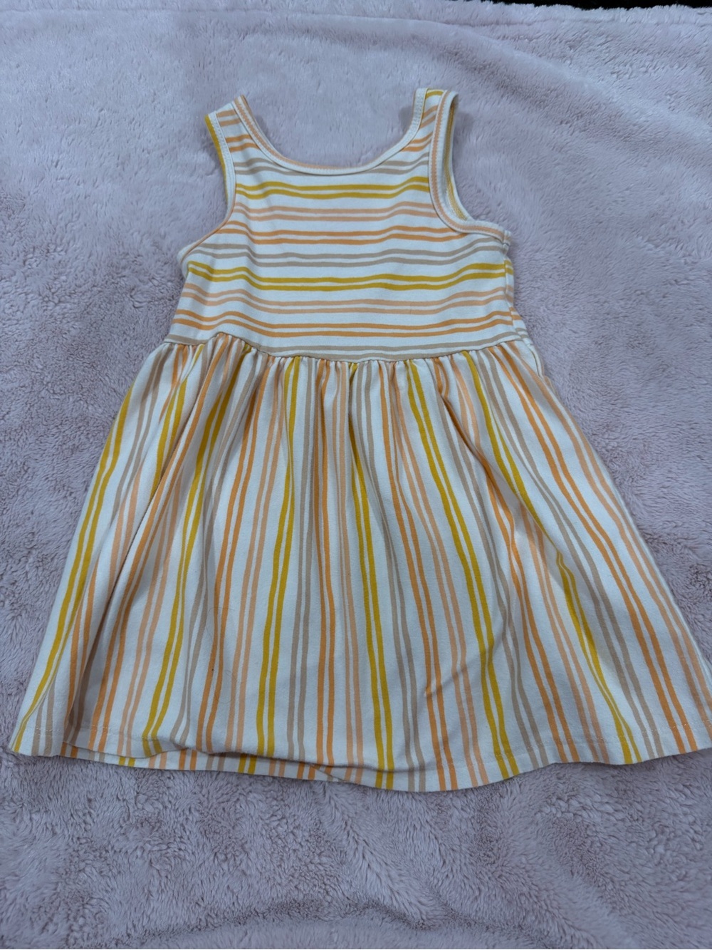 Cat & Jack: Girls' Striped Yellow & Peach Tank Dress